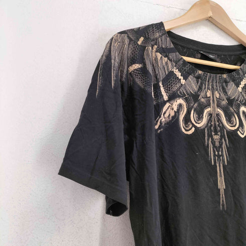 マルセロバーロン MARCELO BURLON スネークデザインクルーネックTシャツ メンズ  M